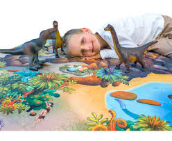 Kinderzimmer teppich grun dinosaurier dschungel real de. Dinosaurier Teppich Betzold De