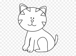 Silhouettes of cats with butterflies. Cute Dog And Cat Clip Art Cute Cat Clip Art Black And White Free Transparent Png Clipart Images Download