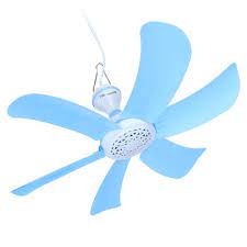 Some ceiling fans like the pepeo turno comes with a total of 4 blades and allows you to fit 2, 3 or all 4 of them. 220v 7w Portable 6 Blades Mini Ceiling Fan With White Abs Blades Power Plug Switch Energy Saving Fan Sale Banggood Com