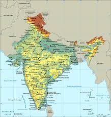 Карта Индии, подробная на русском языке на Туристер.Ру