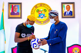 Asisat oshoala, super falcons player who won the african female footballer award at caf congratulations to pale n male for this wonderful gift!! Babajide Sanwo Olu On Twitter Today Asisatoshoala Paid Me A Courtesy Visit She Is A Worthy Ambassador Of Lagos From Ikorodu We Are Proud Of Her She Spoke About Her Plans For