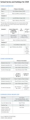 Schools close friday 1 october and reopen monday 11 october. Moe Releases Calendar For 2021 School Year Parenting Education News Top Stories The Straits Times