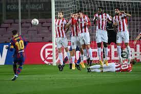 Se enfrentan athletic club y fútbol club barcelona , dos de los gigantes de nuestro fútbol, de ese selecto club de entidades que nunca ha bajado de categoría. Barcelona Move Up To Second In La Liga With 2 1 Win Over Athletic Club Football Espana