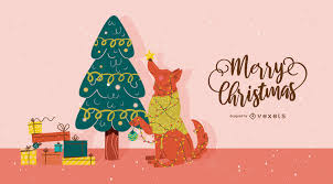 Ilustracion De Arbol De Navidad Perro Descargar Vector En 2020 Ilustracion De Arbol Perros Arbol De Navidad