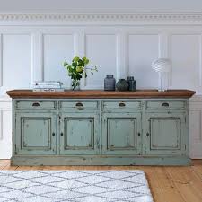 Scranton Ocean Blue Two Tone Solid Wood 4 Drawer Extra Long Sideboard In 2020 Extra Long Sideboard Long Sideboards Farmhouse Buffet