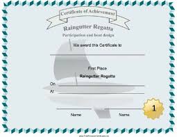 30 Raingutter Regatta Certificate Template Pryncepality