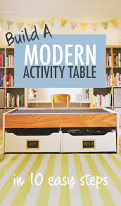 How To Build A Modern Train Activity Table In 10 Easy Steps Annabode Denver S 1 Sustainable Interior Design Firm Kids Activity Table Activity Table Craft Table Diy