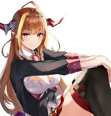 See more 'kiryu coco' images on know your meme! Kiryu Coco Nicky W Long Hair Brunette Pointy Ears Red Eyes Holding Knees Cleavage Anime Anime Girls Digital Art Artwork 2d Portrait Display Vertical Hololive Virtual Youtuber Horns Thigh Highs 2000x2099 Wallpaper