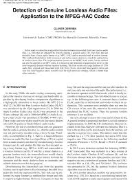 Detector switches are used in many applications to detect something like an open door. Aes E Library Detection Of Genuine Lossless Audio Files Application To The Mpeg Aac Codec