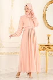 Nayla Collection Beli Lastikli Somon Tesettur Elbise 4147smn Tesetturisland Com The Dress Elbise Musluman Elbisesi