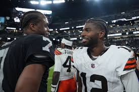 Shedeur Sanders wins first NFL start, Myles Garrett has 3 sacks as Browns  beat Raiders