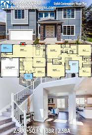 Architectural Designs House Plan 666002raf Gives You Over 2 500 Sq Ft Of Heated Living Sp Architectural Design House Plans House Plans Contemporary House Plans