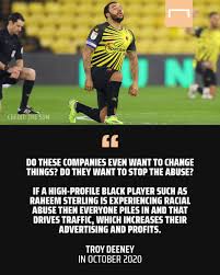 Reply with an emoji to describe the skipper. Goal On Twitter If I Scroll Down My Instagram Replies The Tenth One Down Features A Racist Emoji Which Is Not Unusual Last October Watford Captain Troy Deeney Questioned Whether Social