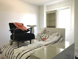 If it's too small to fit under your bed, place it along the bottom of the bed. Nyla Free Designs Inc Before After Tween Girls Bedroom