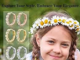 Amazon.com: MILACOLATO 925 Sterling Silver Small Hoop Earrings for Women  14K Gold Plated Daisy Huggie Hoop Earrings Pave Clear Cubic Zirconia Flower  Hoop Earrings Hypoallergenic Earrings : Clothing, Shoes & Jewelry