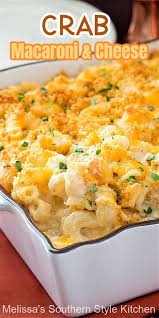 It's delicious, creamy, cheesy, and has more protein than traditional mac & cheese since there isn't much protein in cheese. Crab Macaroni And Cheese Melissassouthernstylekitchen Com