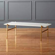 15.5 it is in what i would consider excellent vintage condition and very shiny. Slab Small Marble Coffee Table With Brass Base Reviews Cb2