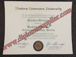 Fake Western Governors University Diploma Sample Diploma Online University Diploma Diploma