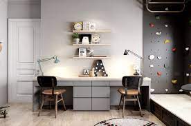 For those who do not have kids in every kids' room is different much like the kids themselves and demands different aesthetics and from the stylish modern study spaces that sit right next to the bedroom to exclusive study areas. Modern Kids Study Room Design