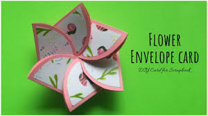 Cover the table with old newspaper and let them loose. Flower Envelope Card Making Handmade Cards For Scrapbook Easy Scrapbook Card Ideas Youtube