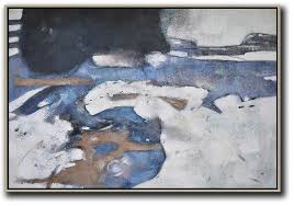 Check spelling or type a new query. Oversized Horizontal Contemporary Art Large Abstract Wall Art Black Blue White Grey Big Canvas Art