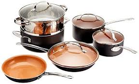 Amazon Com Gotham Steel 10 Piece Kitchen Nonstick Frying Pan And Cookware Set Kitchen Dining Pots And Pans Sets Cookware Set Gotham Steel