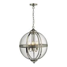 Spherical bedroom starry all lighting ideas glass led contemporary wall mount light fixture. Victorian Glass Orb Ceiling Pendant With Intricate Nickel Banding