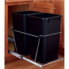 This not only saves room on your kitchen floor, but also stores your trash out of sight and reach of children and pets. Rev A Shelf Double Pull Out Waste Containers 2 X 27 Quart 2 X 6 75 Gallon And 2 X 35 Quart 2 X 8 75 Gallon Kitchensource Com
