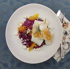 Rotkraut Risotto Mit Kabeljau Und Graukase Ein Nudelsieb Bloggt Rotkraut Risotto Kabeljau