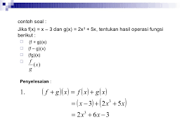 Contoh Soal Operasi Fungsi