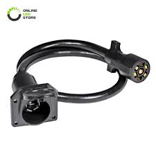Color coding on trailer connector may not be correct. 7 Way Trailer Plug Socket Extension Cable Double Prong 10 14 Awg Copper Terminals Wires 7 Blade Trailer Wiring Connector Cord For Gooseneck 5th Wheel 3ft Walmart Com Walmart Com