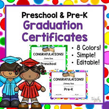 An official certificate of graduation, contains a lot of relevant information. Editable Preschool Pre K Graduation Certificates By Teach Prek
