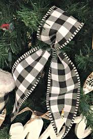 Buffalo Check Ribbon Ideas Buffalo Plaid Christmas Decor Ribbon On Christmas Tree Plaid Christmas Decor