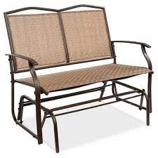 36½h x 45¼w x 28 ⅞ d. Best Choice Products 2 Person Outdoor Swing Glider Patio Loveseat Steel Bench Rocker For Porch W Armrests Target