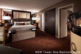 Walk Into Your Tower One Bedroom Suite And You Re Immediately Greeted With A Dynamic Palette Of Red An Hotel Bedroom Design One Bedroom Apartment Bedroom Suite