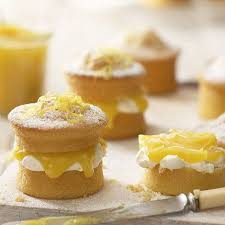 Mini Lemon Curd Sponge Cakes Recipe Sponge Cake Recipes Tea Recipes Mini Cakes