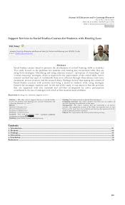 Check spelling or type a new query. Pdf Support Services In Social Studies Courses For Students With Hearing Loss