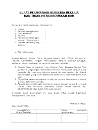 Menulis surat izin untuk mengundurkan diri terkadang menjadi sulit karena perasaan tidak enak terhadap perusahaan. Surat Pernyataan Bersedia Bekerja Dan Tidak Mengundurkan Diri Pdf
