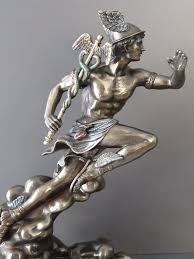 Mythologie Grecque Romaine Dieu Hermes Mercure Statue En Bronze Decorative Figurine 22cm Amazon Fr Cuisine Mythologie Grecque Statue En Bronze Mythologie