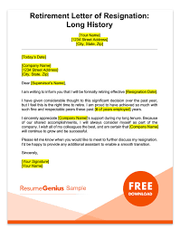 Life Specific Resignation Letters Samples Resume Genius