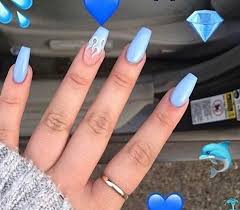 Share you most favorite blue nail art ideas. Coffin Baby Blue Nails Short Nail And Manicure Trends