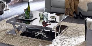 Preise vergleichen und bequem online bestellen! Couchtisch Parla Glastisch Mit Schwarzglas Quadratisch Xxl Moebella24