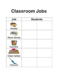 Classroom Jobs Class Jobs Chart Life Skills Classroom Work Chores