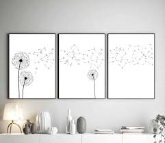 Bedroom Black White Prints Dandelion Wall Art Print Set Of 3 Dandelion Prints Dandelion Poster Instant Download Black White Minimalist Wall Decor 71 With Images Minimalist Wall Decor Dandelion Wall Art Wall Art Prints