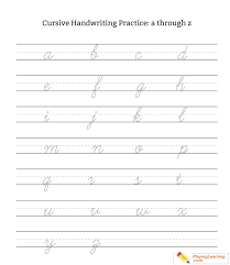 Maybe you would like to learn more about one of these? Cursive Handwriting Practice Letter A Through Z Lowercase Free Cursive Handwriting Practice Letter A Through Z Lowercase