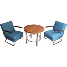 Achat en ligne de ensembles de tables et chaises dans un vaste choix sur la boutique cuisine et maison. Ensemble Chaises De Salon Vintage Avec Table Basse De Walter Schneider Et Paul Hahn 1930 Design Market