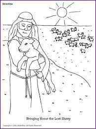 The parable of the lost lamb. Printable The Lost Sheep Coloring Page Novocom Top