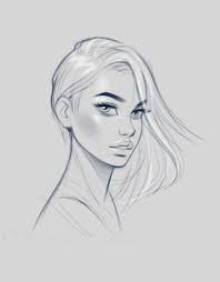 Learn how to draw a female face step by step. Artstation Female Faces Sketches Jan Unolt Female Face Drawing Girl Face Drawing Face Sketch