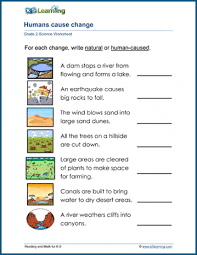 Print our second grade (grade 2) worksheets and activities or administer as online tests. Humans And The Environment Worksheets K5 Learning