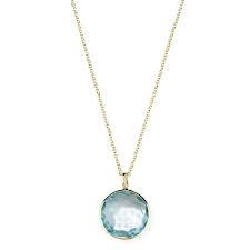 Ippolita Lollipop 18k Yellow Gold Large Gemstone Pendant Gemstone Pendant Blue Topaz Jewelry Gemstones